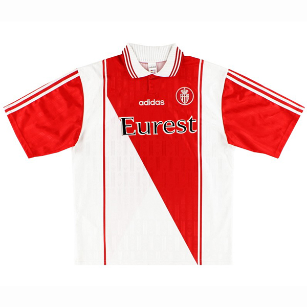 AS Monaco home retro jersey soccer uniform men's first football kit sports tops shirt 1998